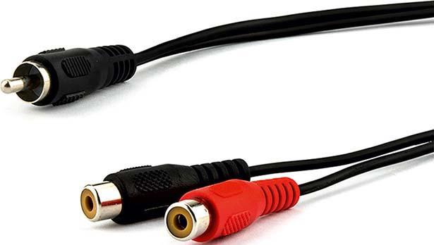 Image du produit E+P B 91. connexion 1 : 2 x RCA, connexion 2 : RCA, longueur du câble : 0,2 m, couleur du produit : noir (0.20 m, RCA)