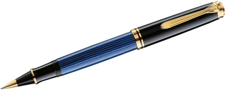 Produktbild Pelikan Tintenroller R800 Schwarz-Blau Etui (Schwarz-Blau-Gold, 1 x)