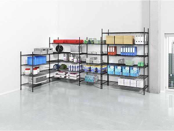 Produktbild Seco Stahldraht-Gitterregal, schwarz