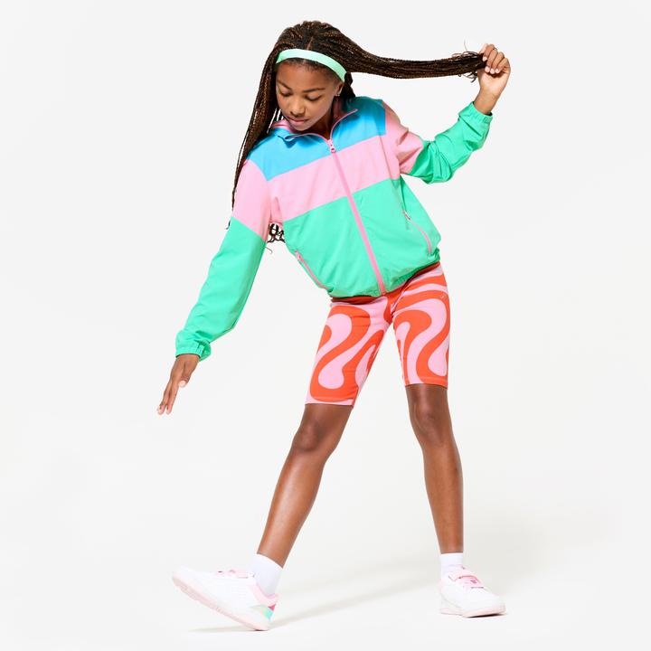 Immagine prodotto Domyos Trainingsjacke Kinder leicht atmungsaktiv - rosa/blau (14, 15, 16)