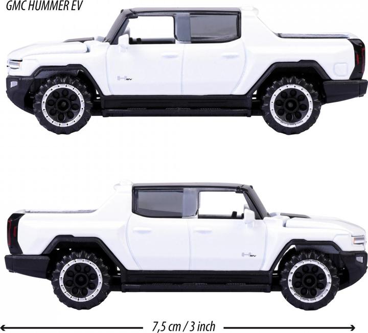 Actual product image Majorette Premium Cars GMC Hummer EV, white