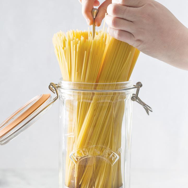 Actual product image Kilner 25.737 Glass Clip Top Tall Spaghetti Jar, 2.2 Litre (2.20 l)