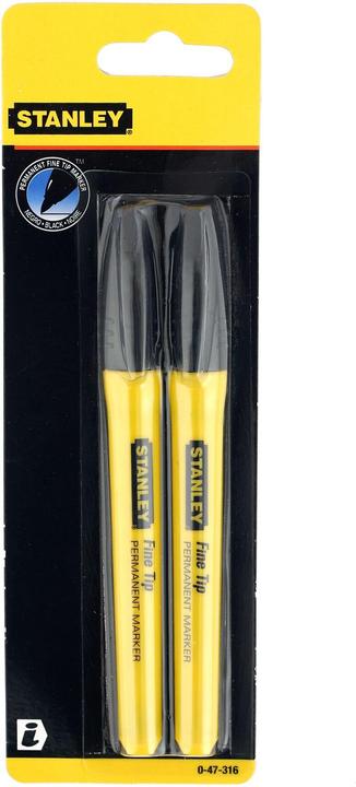 Produktbild Stanley Permanentmarker mit feiner Spitze () (Schwarz, 20 mm, 2 x)