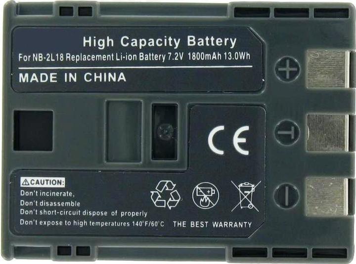 Actual product image AccuCell Battery Canon BP-2L18, BP-2L24H