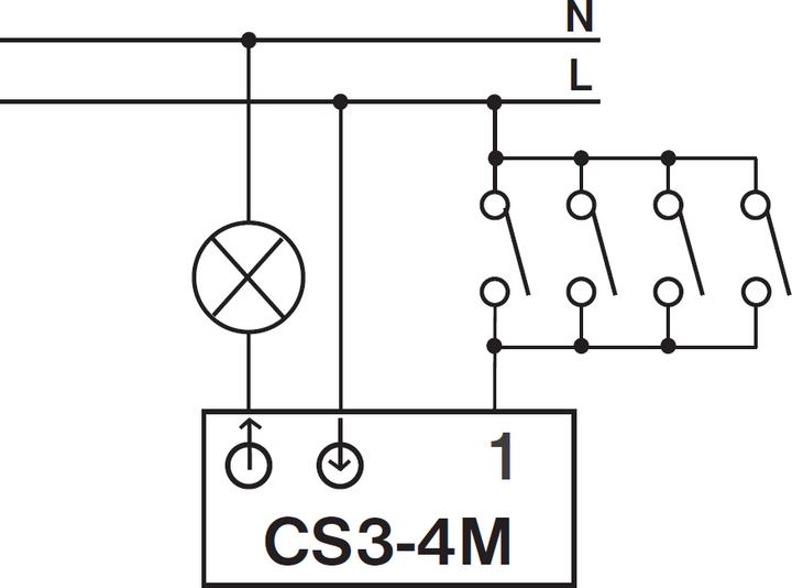 Actual product image Elektrobock Timer 8 switching functions for fans and lighting CS3-4M