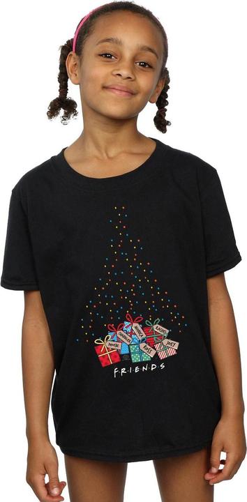 Actual product image Friends Girls Christmas Tree Lights Cotton T-Shirt (116)