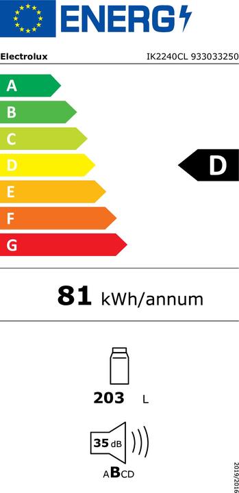 Energy Label Electrolux IK2240CL (203 l)
