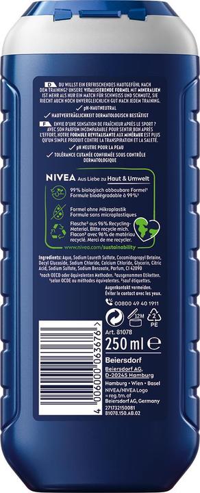 Produktbild NIVEA Multipack Pflegedusche Sport (6 Stück)