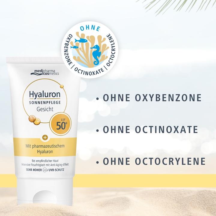 Immagine prodotto Medipharma cosmetici Hyaluron Sun Care Face SPF 50+, 50 ml Crema (Crema solare, SPF 50+, 50 ml)