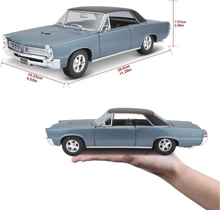 Immagine prodotto Maisto Pontiac GTO Hurst Edition 1965 blu 1/18