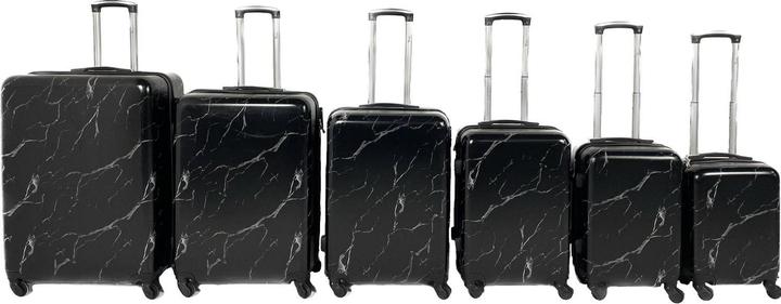 Actual product image Trolleymax Trolleymaxx travel case marble black matt (M (50 - 90l))