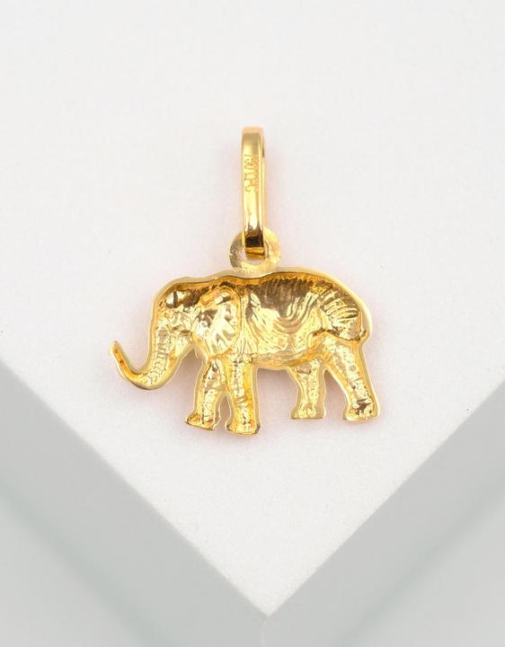 Produktbild Muau Pendant elephant yellow gold 750, 17x15mm (750/18K Gelbgold)