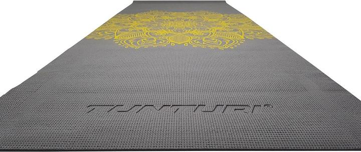 Produktbild Tunturi PVC Yogamatte 4 mm Rutschfest Anthrazit mit Mandala Aufdruck (4 mm)