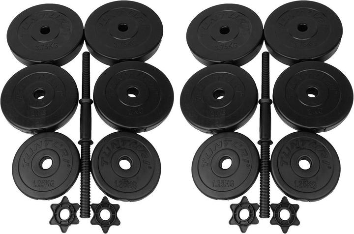 Actual product image Tunturi Vinyl Kurzhantelset (4 x 3.5 kg, 4 x 2 kg, 4 x 1 kg)