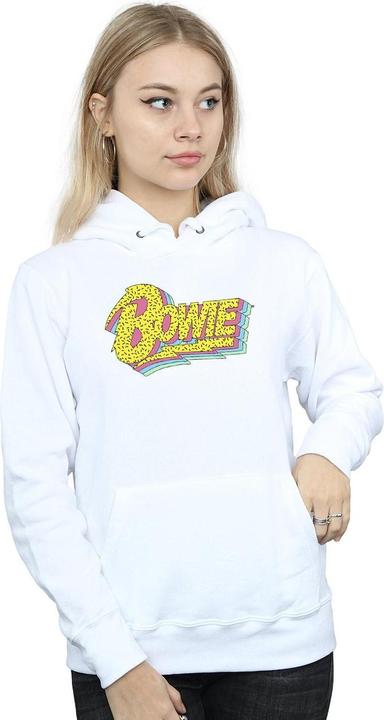 Actual product image David Bowie Womens/Ladies Moonlight 90s Logo Hoodie (XL)
