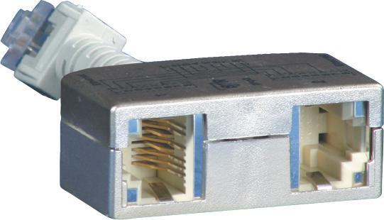 Produktbild Metz Connect BTR Cable sharing Adpt. pnp 3 2er Set Ethernet-Ethernet VE 2 Ethernet-Ethernet silber