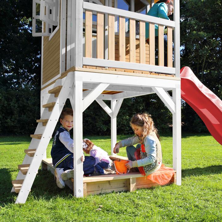 Immagine prodotto Axi Sarah Playhouse marrone/bianco con scivolo rosso