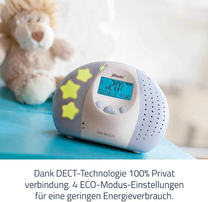 Productafbeelding Alecto Dbx-88 Eco (Babyfoon Audio, 300 m)