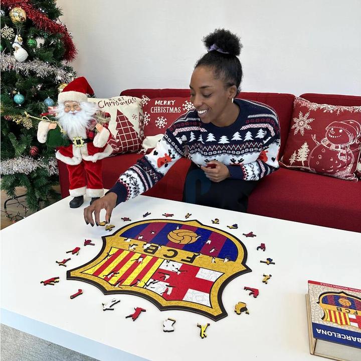 Image du produit Iconic FC Barcelone - Logo - Puzzle en bois Taille L (500 pièces) (500 pièces)