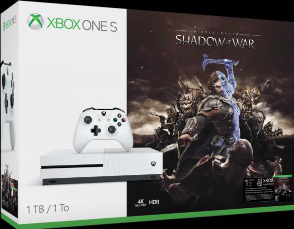 Actual product image Microsoft Xbox One S 1TB + Shadow of War