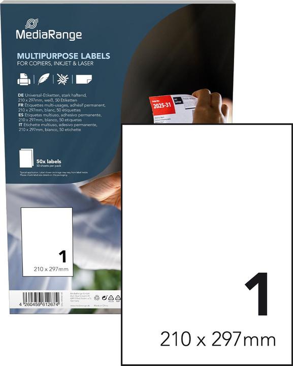 Immagine prodotto MediaRange Adesivo permanente opaco