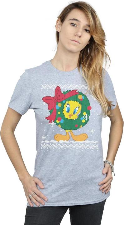 Produktbild Looney Tunes Tweety Pie Christmas Fair Isle TShirt (M)