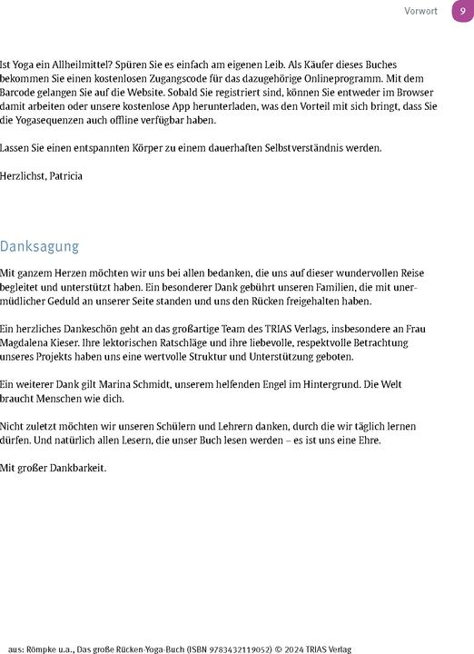 Immagine prodotto Das grosse Rücken-Yoga-Buch (Tedesco, Patricia Römpke, Jutta Pietsch, 2024)