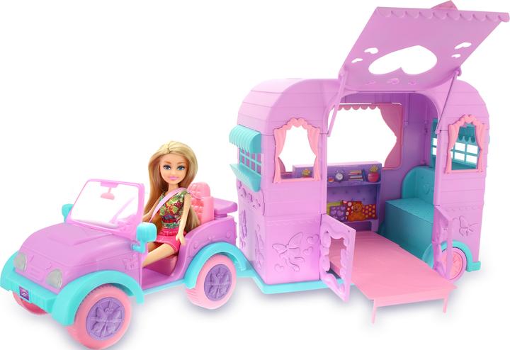 Actual product image Zuru Sparkle Girlz Doll with Jeep and Caravan (100176)