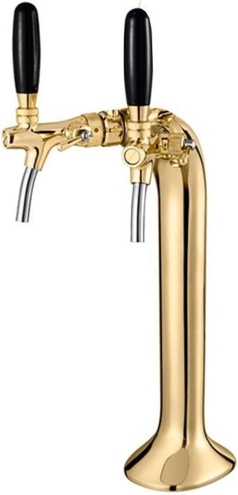 Produktbild Ich-zapfe Schanksäule, Bierzapfsäule - Goldfarben, 2-leitig, elegant