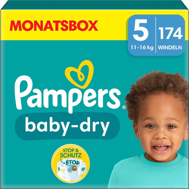 Pampers Baby-Dry (Gr. 5, Monatsbox, 174 Stück)