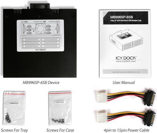 Produktbild Icy Dock Mb996sp-6sb (2.5")