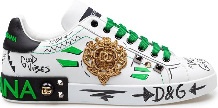 Produktbild Dolce & Gabbana portofino sneakers in leather with applied studs (41)