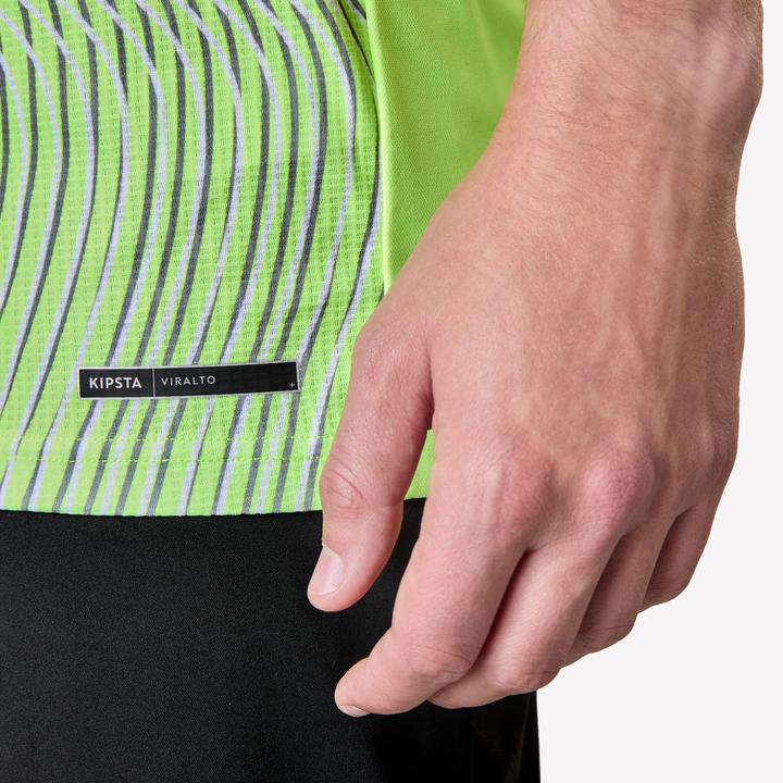 Actual product image Kipsta Damen/Herren Fussball Trikot kurzarm - VIRALTO Wave gelb/grau (M)