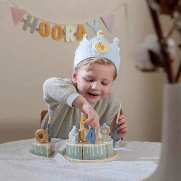 Actual product image Little Dutch Birthday crown with numbers blue