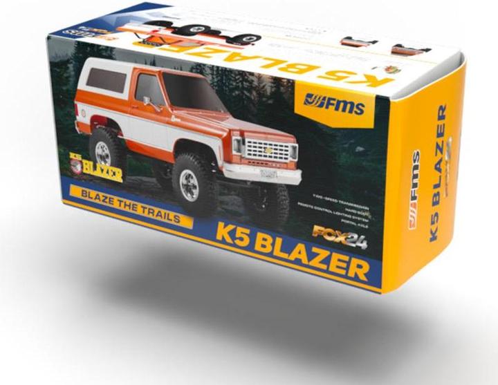 Immagine prodotto FMS Chevrolet K5 Blazer 1:24 arancione - RTR 2.4GHz (RTR pronto all'uso)
