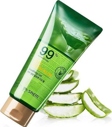 Actual product image The Saem Jeju Fresh Aloe Soothing Gel 99% Aloe Vera 300ml Tube (Body gel, 300 ml)