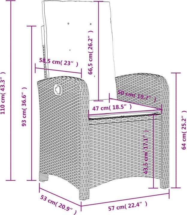 Produktbild VidaXL 10-tlg. Garten-Lounge-Set mit Kissen