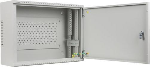 Produktbild Lanberg Nástěnná jednodílná skříň 19", 4U+3U/540x200, (dodávané složené), nízkoprofilová, plné dveř (10.86 HE, 19 Zoll Rack)