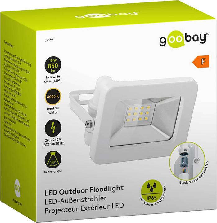 Actual product image Goobay LED outdoor spotlight, 10 W (853 lm, IP65)
