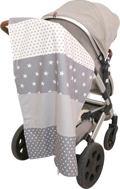 Produktbild Ullenboom Kuscheldecke Sterne grau 70 cm x 100 (70 x 100 cm)