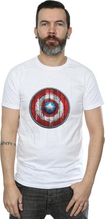 Image du produit - T-shirt CAPTAIN AMERICA WOODEN SHIELD - Homme (XL)