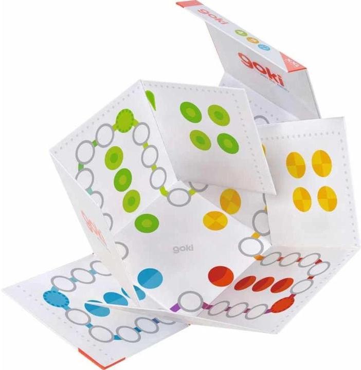 Produktbild Goki XXL Ludo im Würfel zum Aufklappen (Deutsch, Französisch, Italienisch, Englisch)