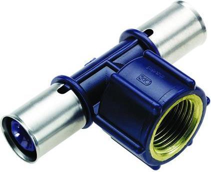 Actual product image Wavin 16x1/2x16 mm Tigris plast pres t-stykke w/muffe t/alupex