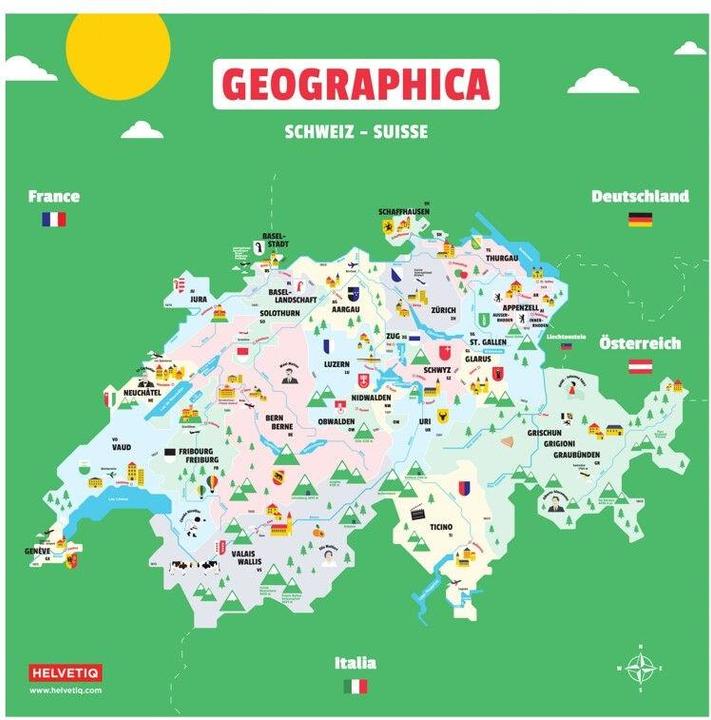 Immagine prodotto Helvetiq Geographica Svizzera - Suisse (Tedesco, Francese)
