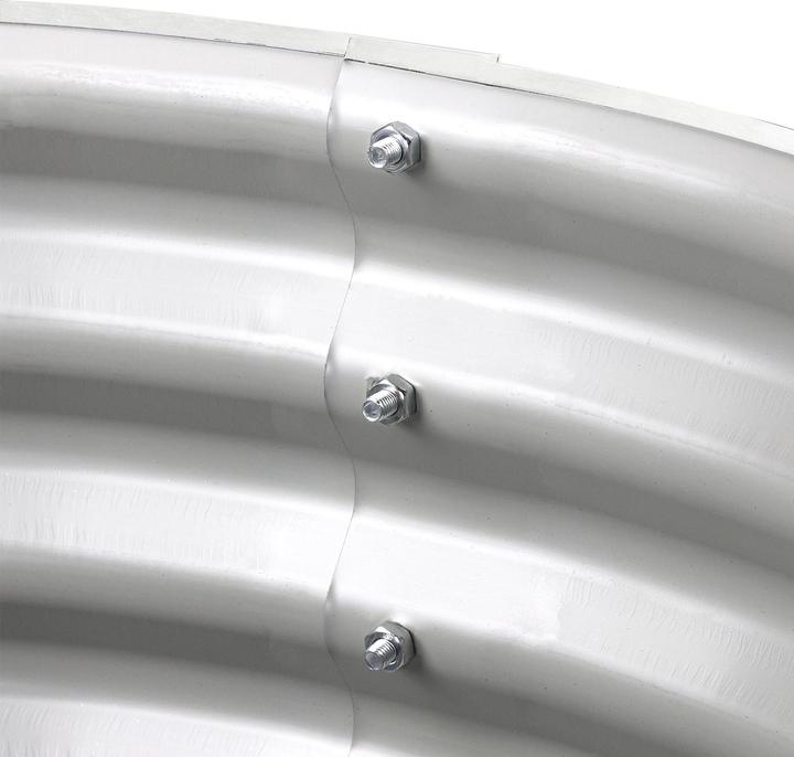 Produktbild Dema Metall Hochbeet Cornwall Silber oval 161x82x82cm