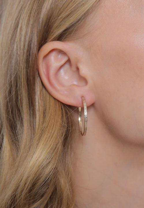 Image du produit Elli Creolen mit Stecker Basic Hammerschlag (Argent Sterling)