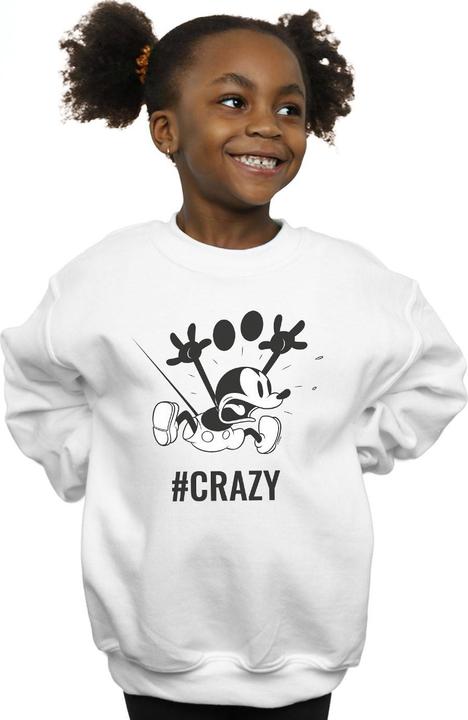 Actual product image Disney Girls Mickey Mouse #Crazy Sweatshirt (140, 146)