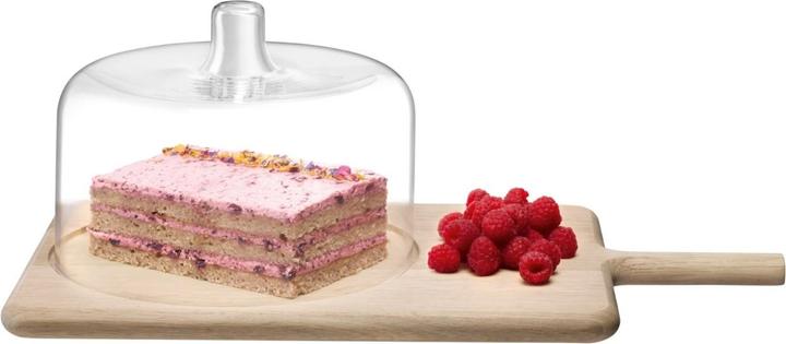 Actual product image LSA Dine cheese Dome & Board Oak H18.5cm L50cm W27.5cm