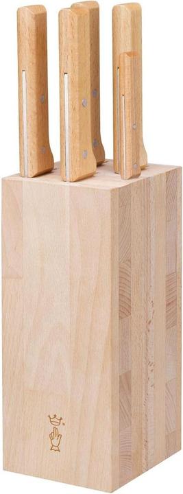 Opinel Bloc à couteaux PARALLELE BREAD, bois de hêtre avec 5 couteaux, de la série PARALLELE