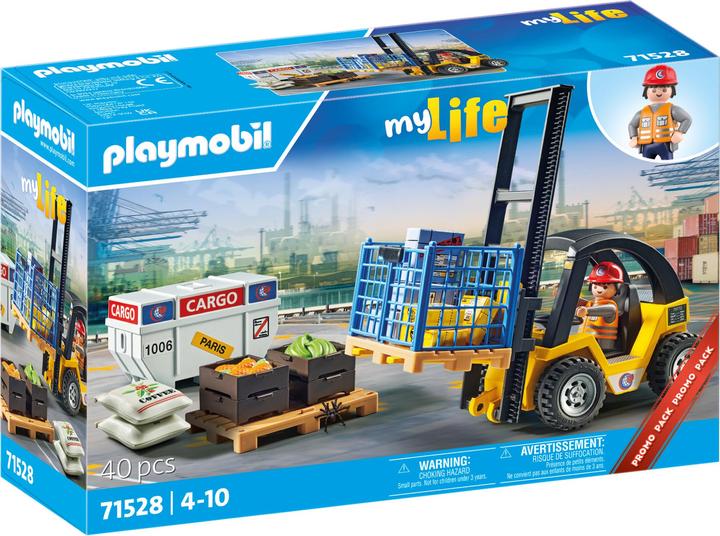Actual product image Playmobil 71528 Forklift truck with freight (71528, Playmobil My Life)